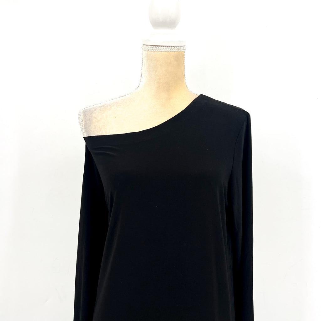 NORMA KAMALI Women's Drop Shoulder Dress Medium FR 38 Black Long Sleeve NWT