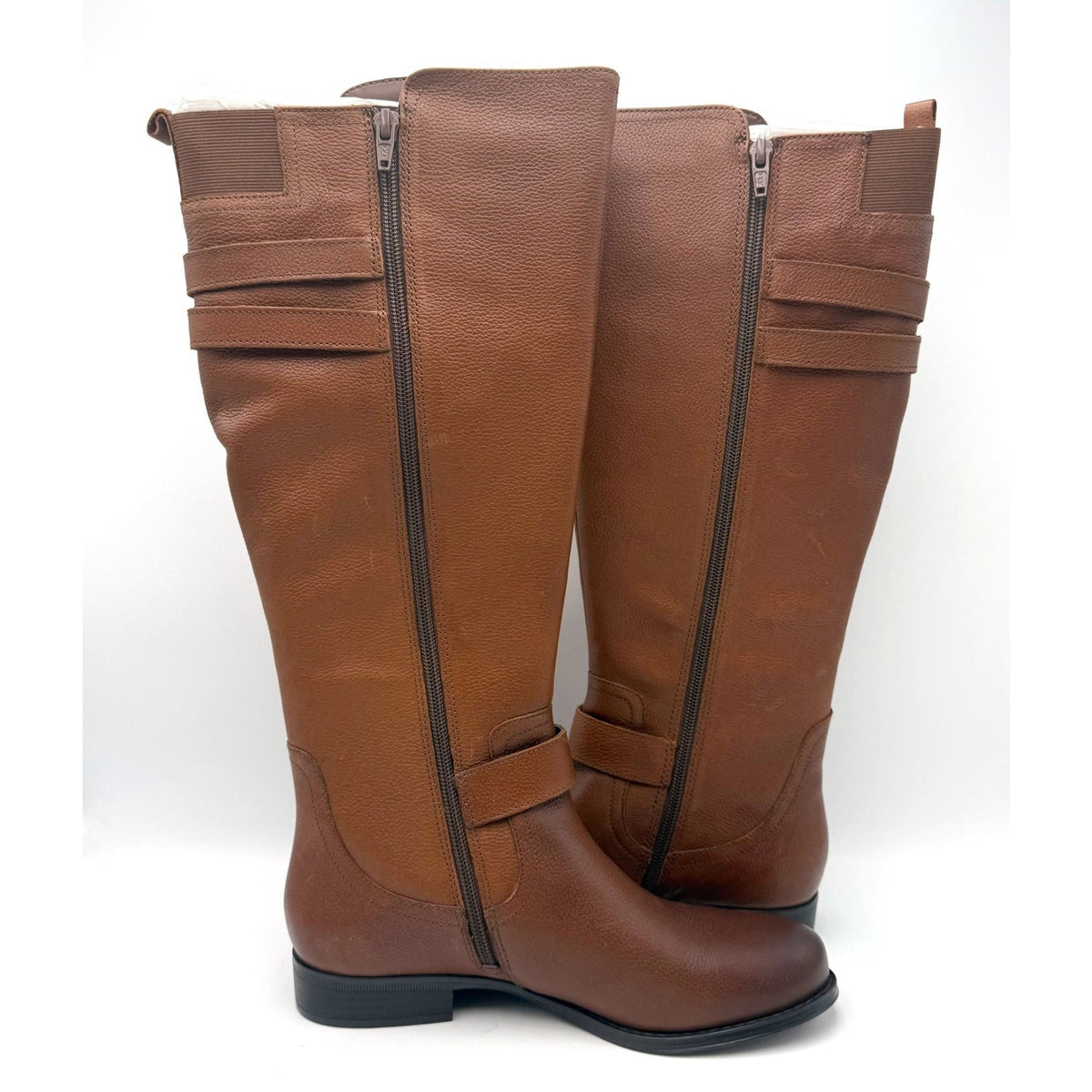 Naturalizer Womens Jessie Knee High Riding Boots Size 7 EU 37 Cinnamon Brown NIB