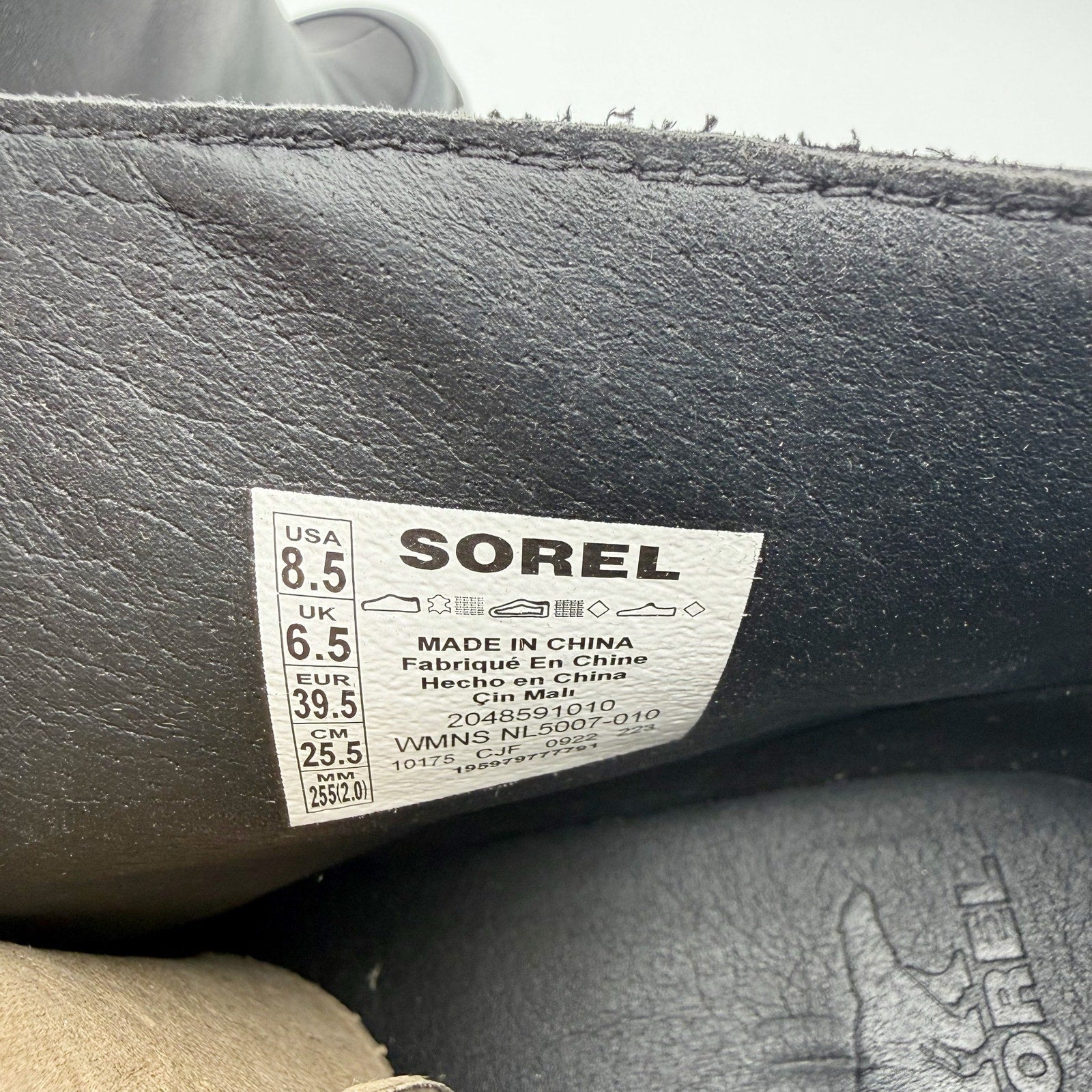 SOREL Womens Brex Booties US 8.5 EU 39.5 Black Leather Waterproof Heel Zip NIB