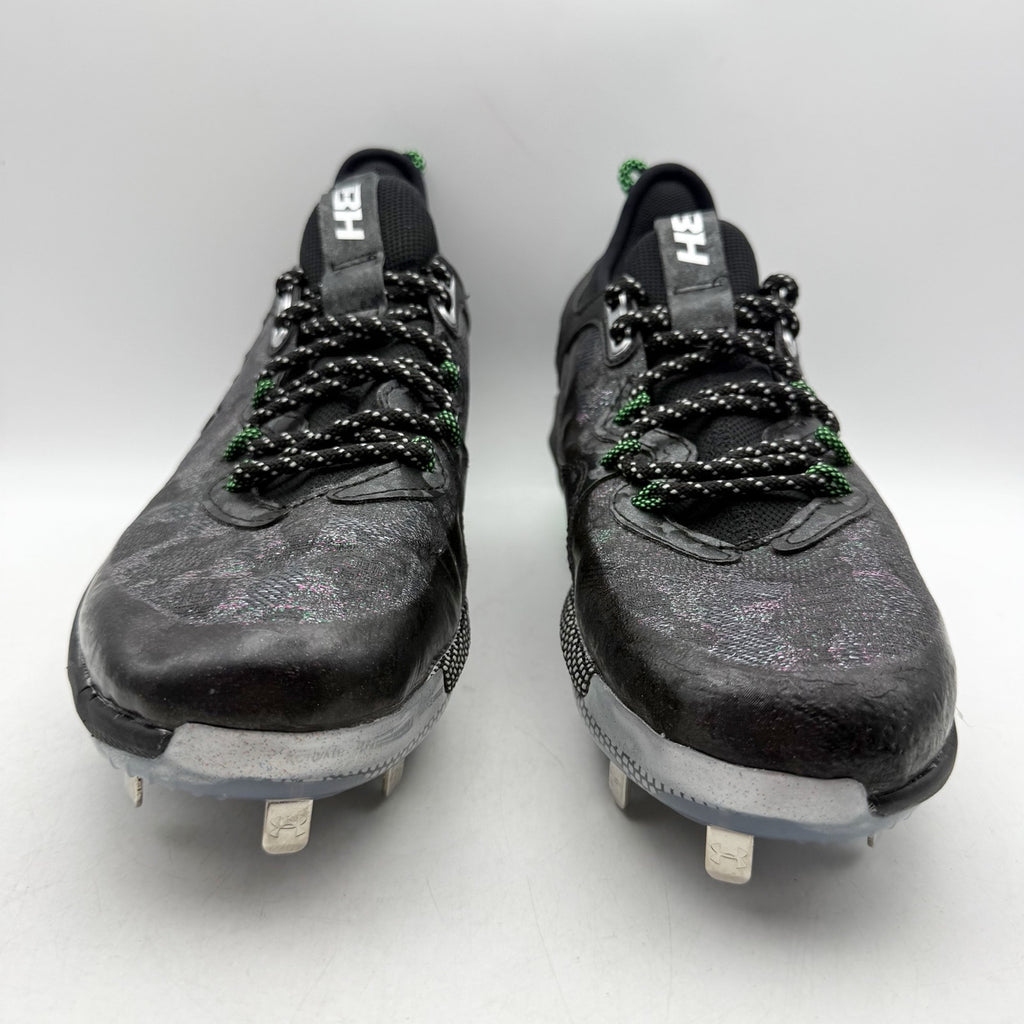 Under Armour Mens Harper 8 Low ST Metal Baseball Cleats Size 7 Black Green NWOB