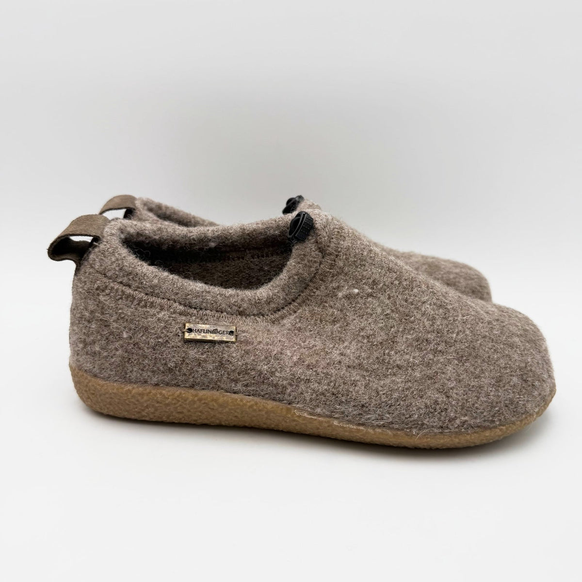 Haflinger Womens Guido Wool Felt Slippers Size 7 EU 38 Brown Tan NWT
