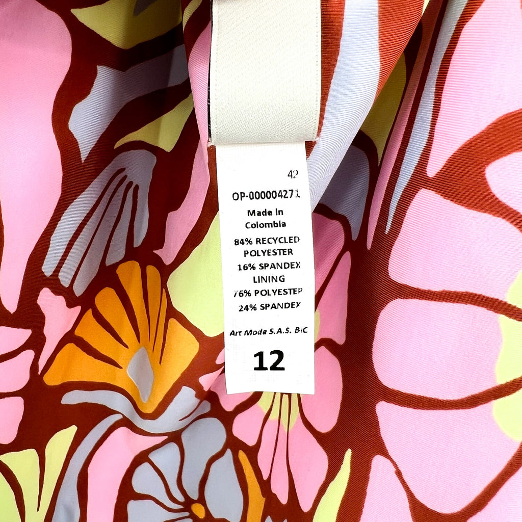 MAAJI Reversible Confetti One Piece Swimsuit Girl's 12 Pink Sundance Multi NWT