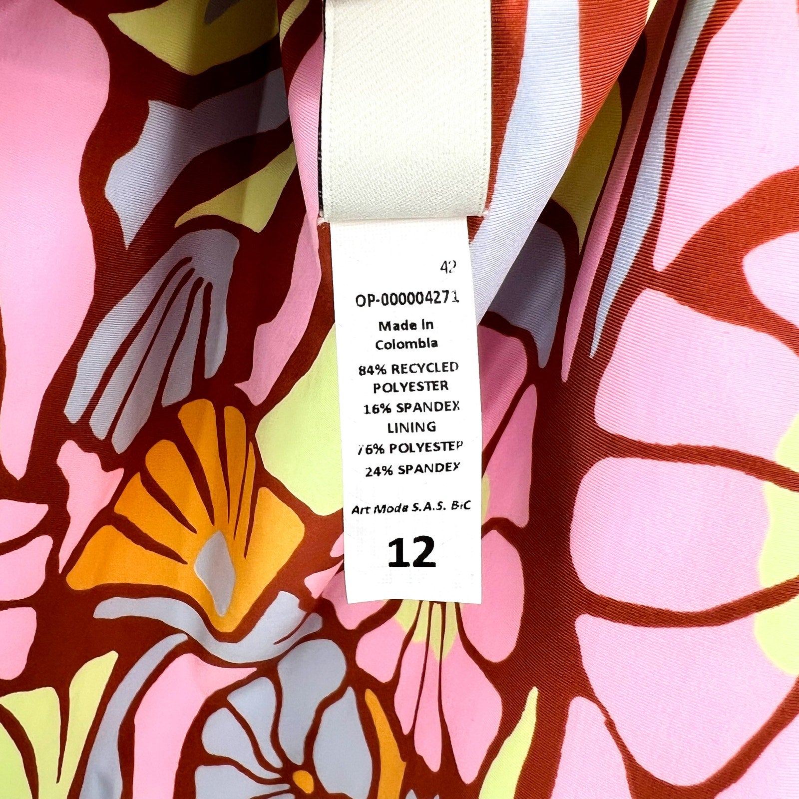 MAAJI Reversible Confetti One Piece Swimsuit Girl's 12 Pink Sundance Multi NWT