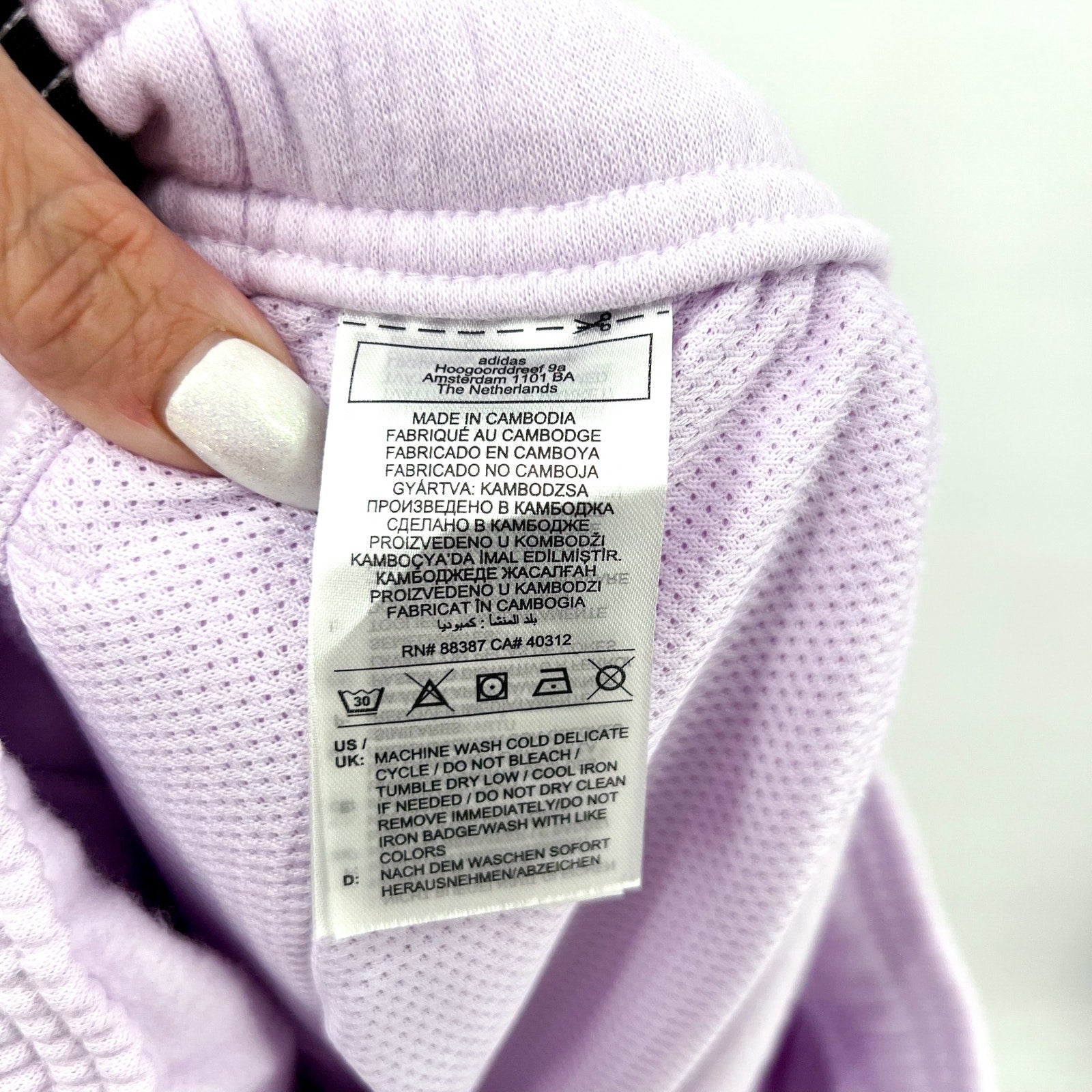 ADIDAS Womens Tiro Fleece Pants XL Purple Ice Lavender Pull-On NWT