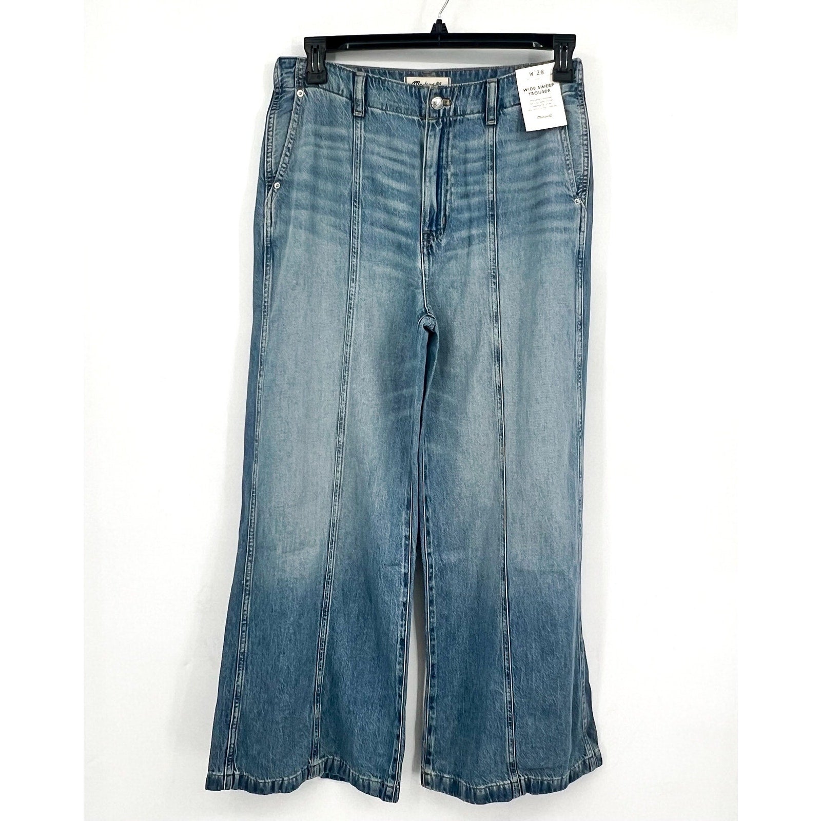 Madewell Women's Wide Sweep Trouser Jeans Size 28 US 6 Blue Robertson NV377 NWT