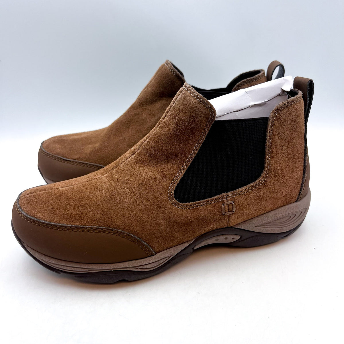EASY SPIRIT Women's Exceed Ankle Chelsea Boots 6M Dark Brown Padded Insole NWOB