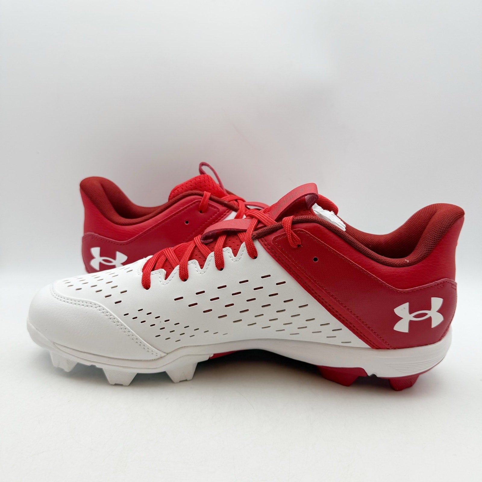 Under Armour Mens Leadoff Low Rm Baseball Cleats US 12 EU 46 Red White NIB