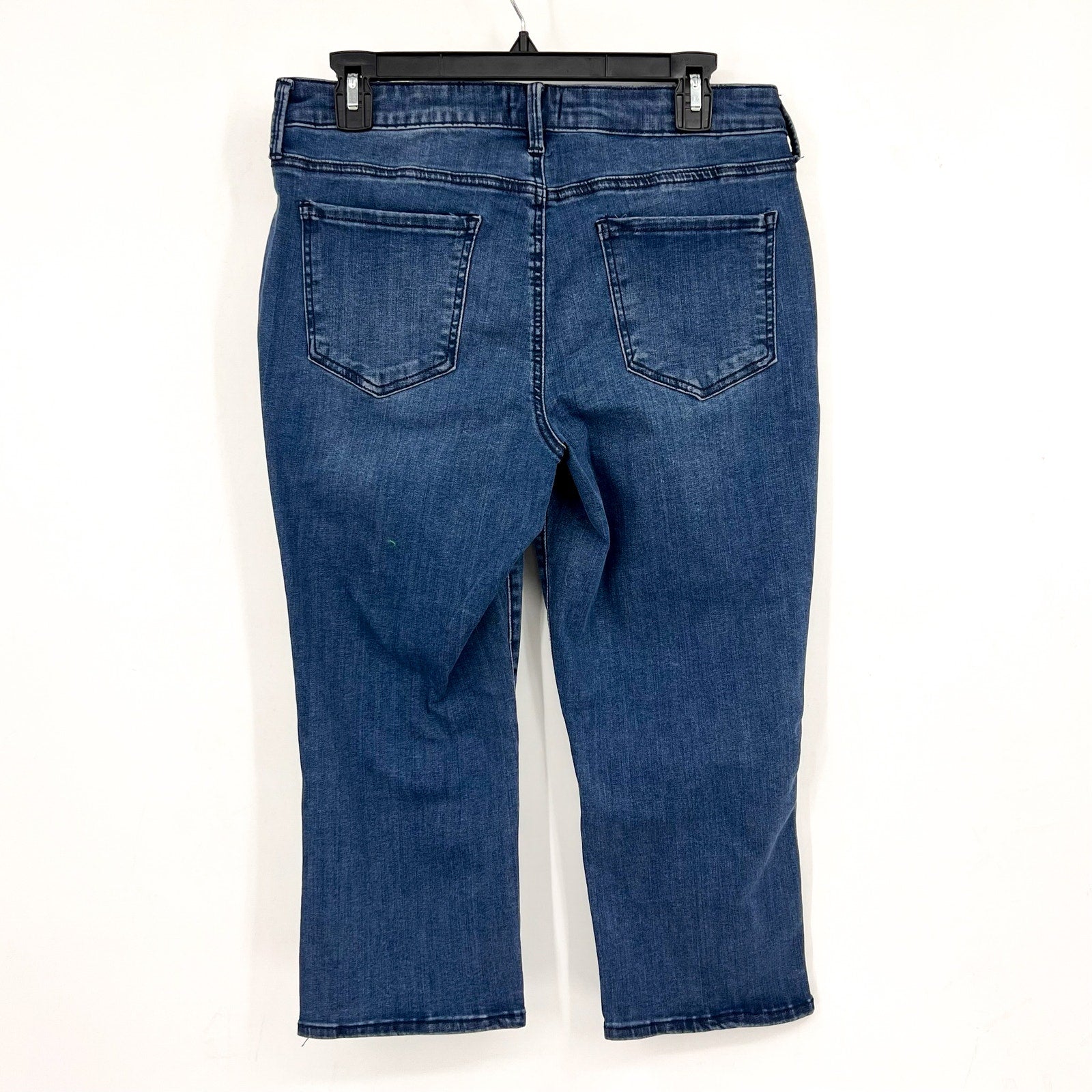NYDJ Curves 360 Womens Slim Straight Crop Jeans Size 8 Caliente Blue NWOT