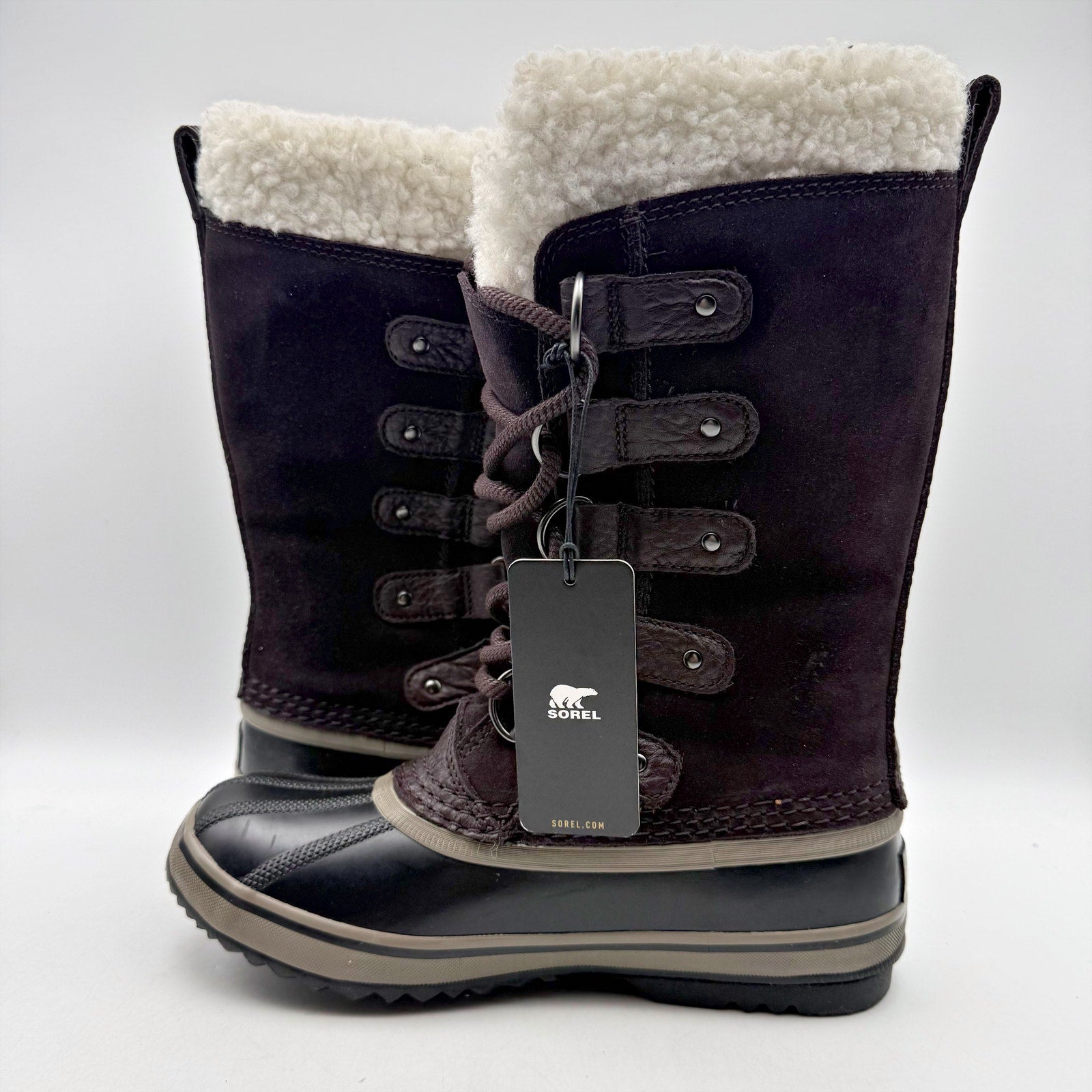 Sorel Women Joan Of Arctic Boots US 5 Purple Faux Fur Insulated Waterproof NWOB