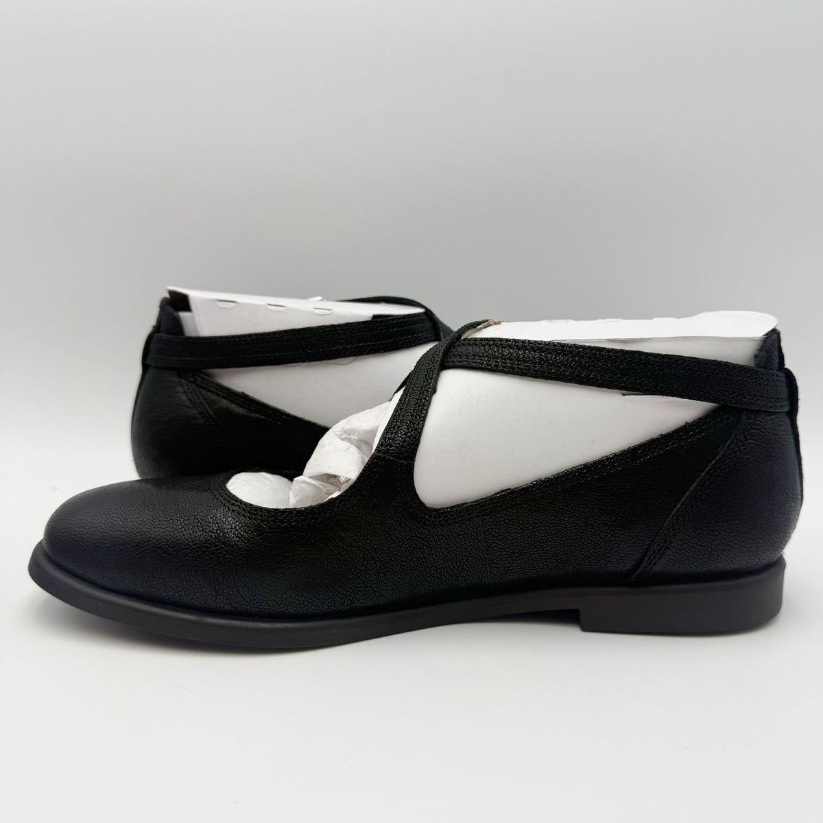 Lucky Brand Womens Necia Mary Jane Flats Size 7.5 M Black Leather NWOB