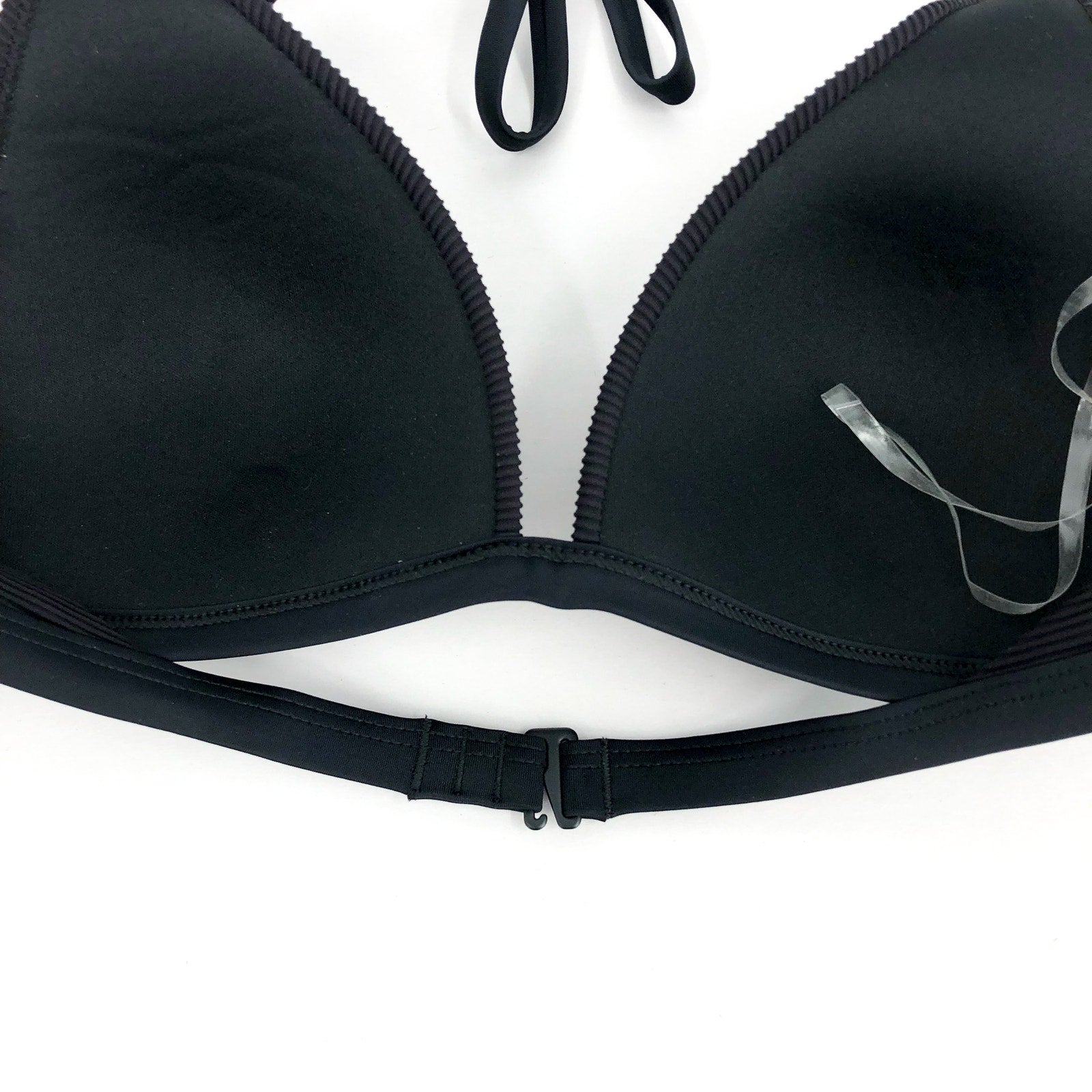 PRANA Women's Lexie Halter Bikini Top Medium Black Ottoman UPF 50+ NWT