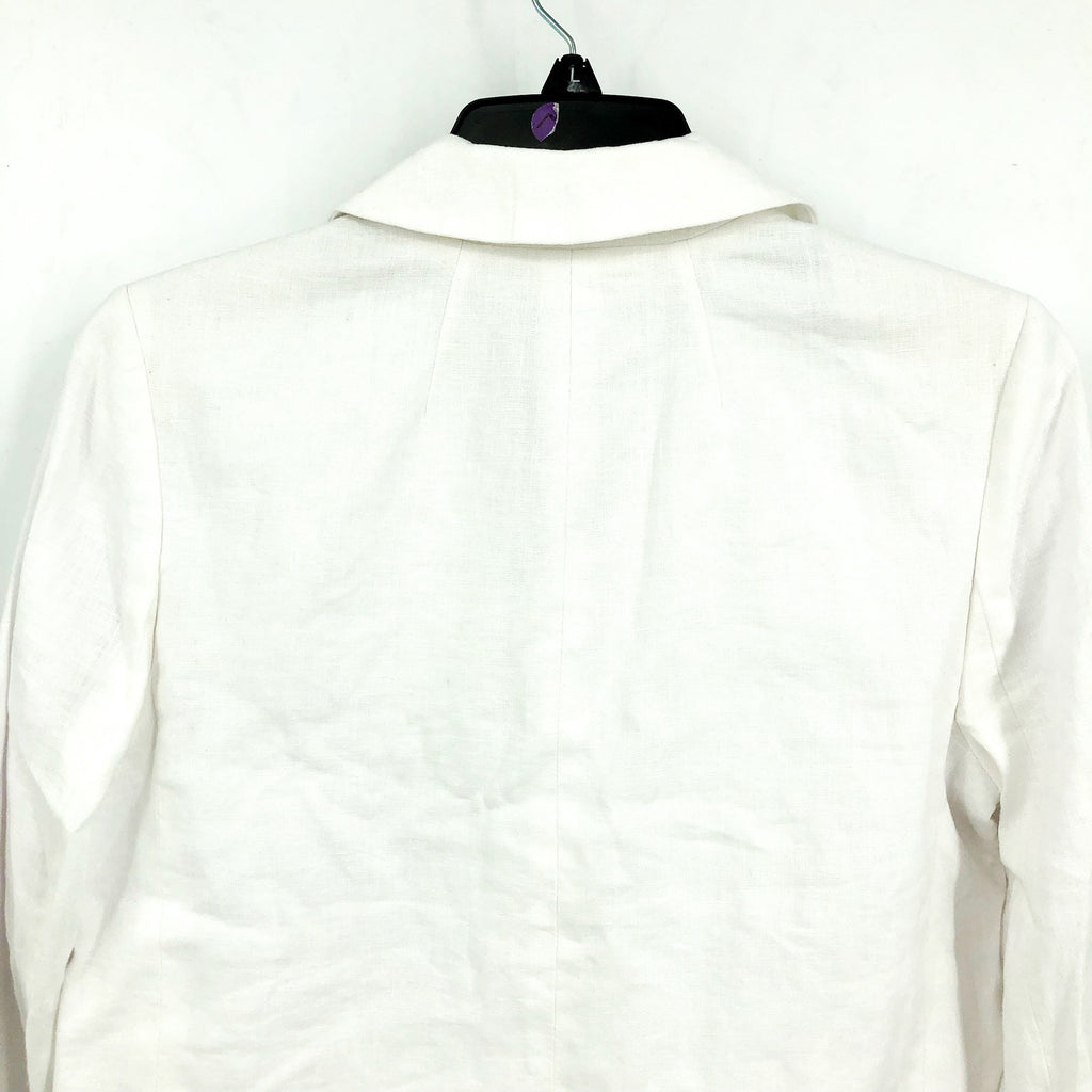 MADEWELL Women's The Sutter Crop Blazer Large White Linen NO903 NWT