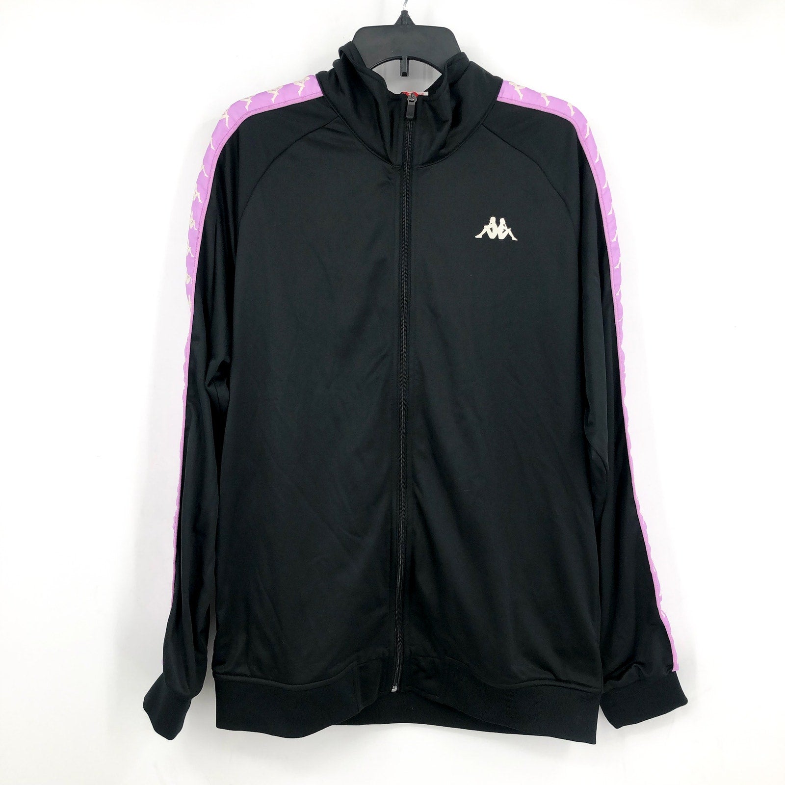 KAPPA Men's 222 Banda Anniston Athletic Jacket XXL Black Smoke Violet White NWT
