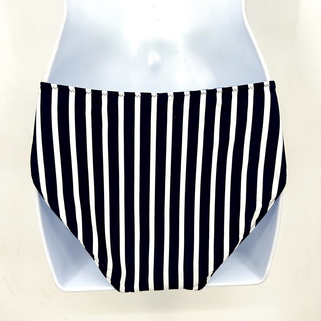 TOMMY BAHAMA Coastline Stripe Reversible Bikini Bottoms Medium Blue White NWT