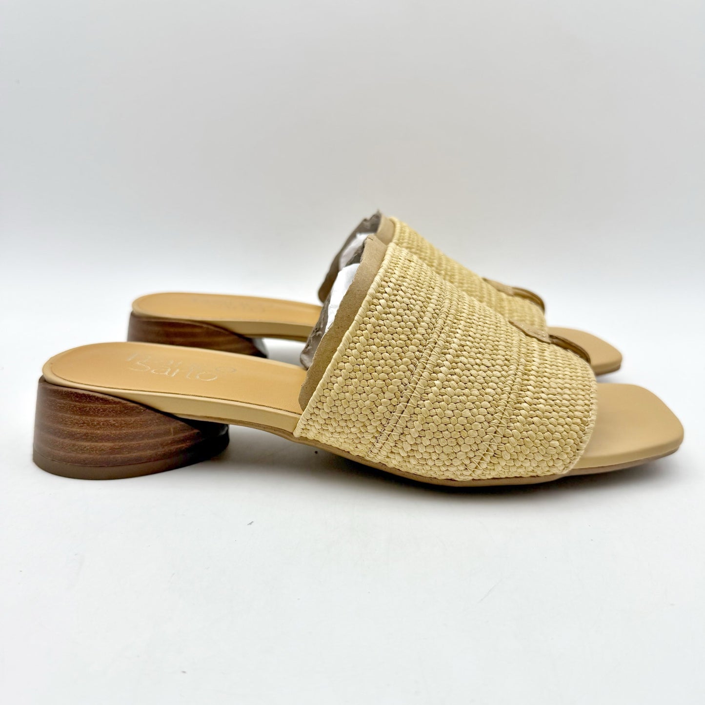 Franco Sarto Womens Loran Sandals US 6.5 M EU 36.5 Natural Beige Slip On NIB