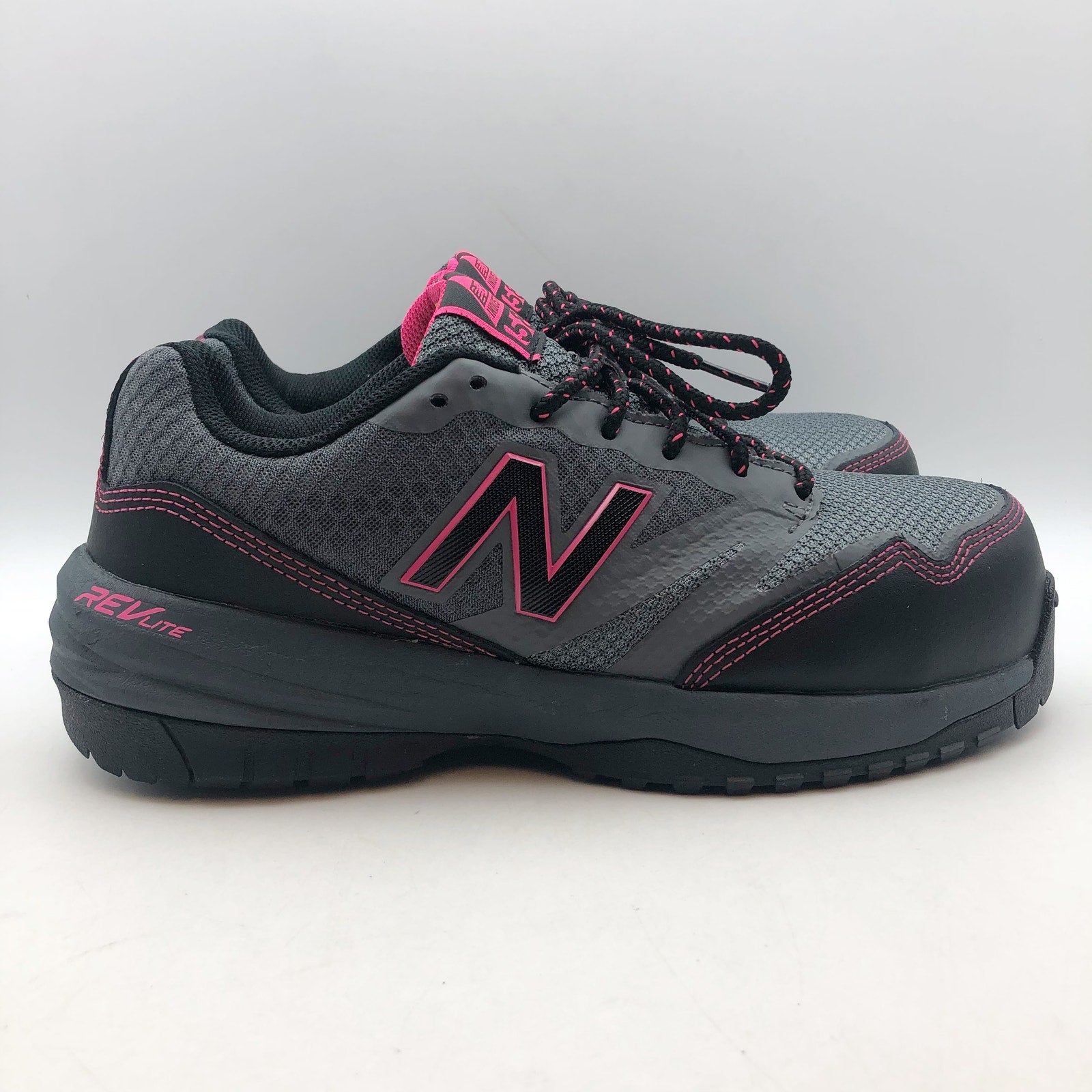 New Balance 589v1 Athletic Work Shoes 8.5 Wide Gray Pink Comp Toe EH SR NIB