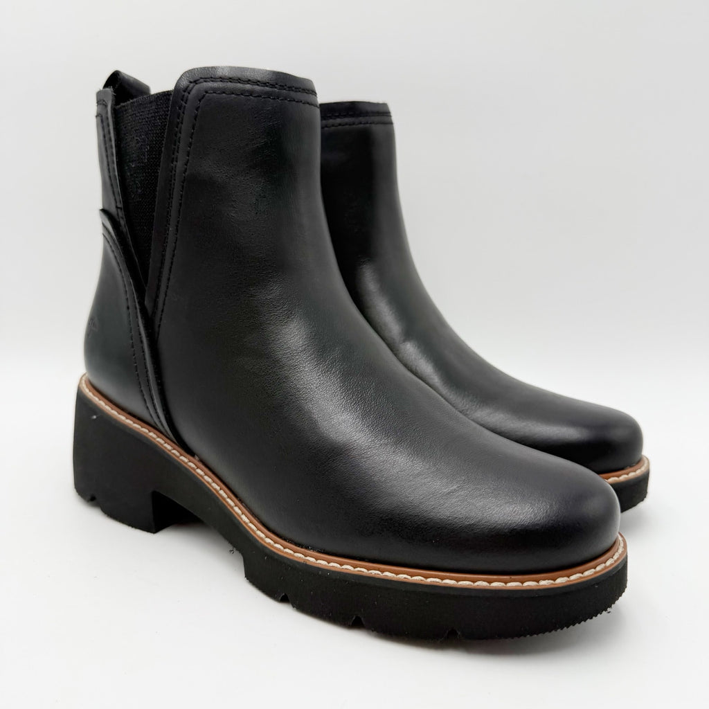 Naturalizer Women Darry Ankle Boots 6.5 Narrow Black Leather Water Repellent NIB