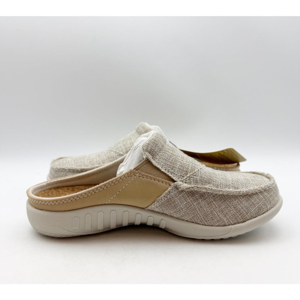 SPENCO Women's Siesta Gemstone Casual Slide Size 5.5 WIDE Beige Sand NIB