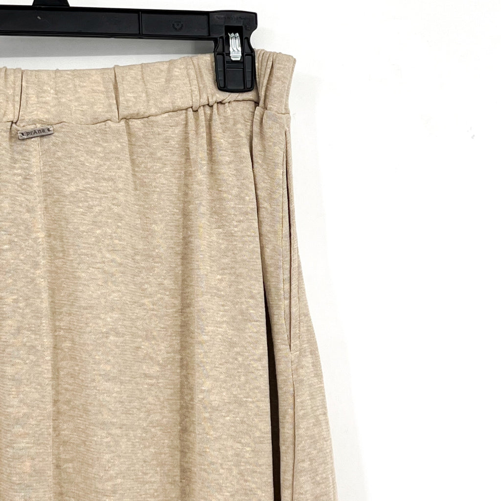 PRANA Women's Tidal Wave Midi Skirt Small Sand Beige High Low Knit NWT