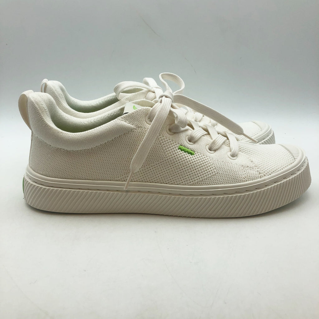 Cariuma Womens IBI Low Sneakers Size 7 Off White Bamboo Knit Casual NIB