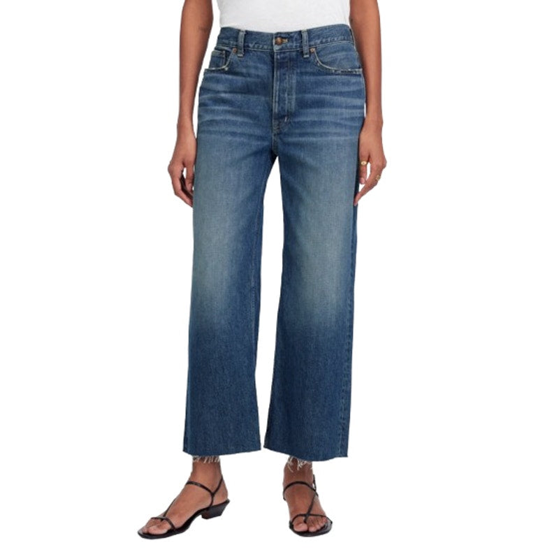 MADEWELL Women's Baggy Crop Jeans Size 32 US 14 Croswell Blue NU172 Denim NWT