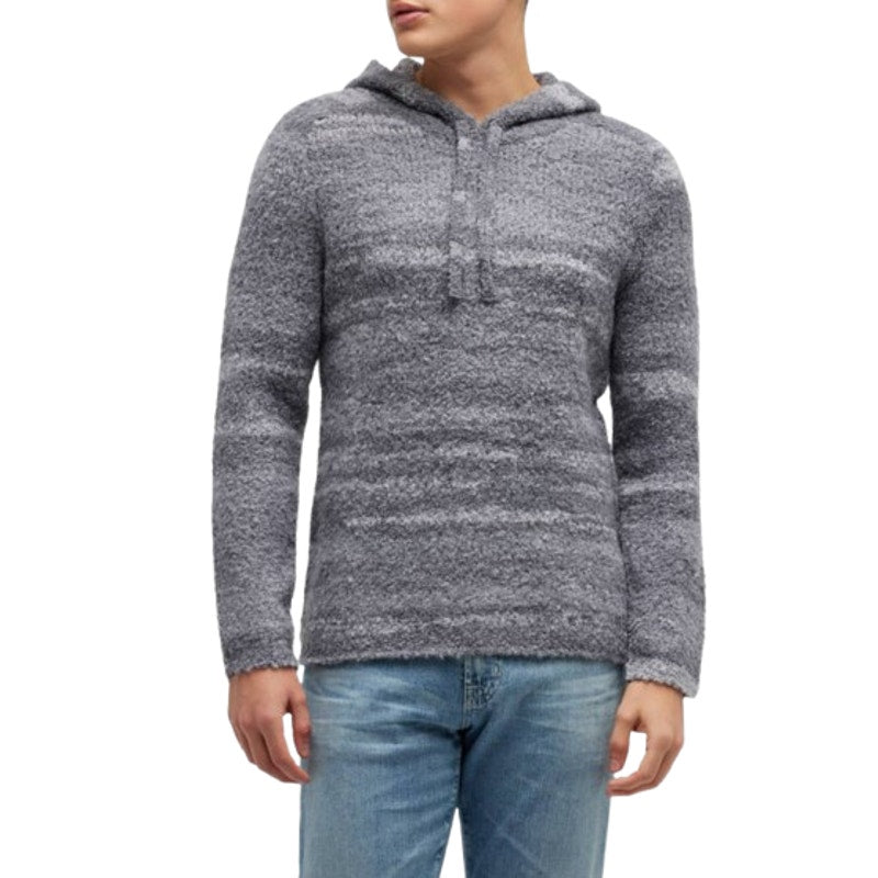 RAILS Men's Long Sleeve Rollins Hoodie Sweater Medium Storm Gray Boucle Knit NWT