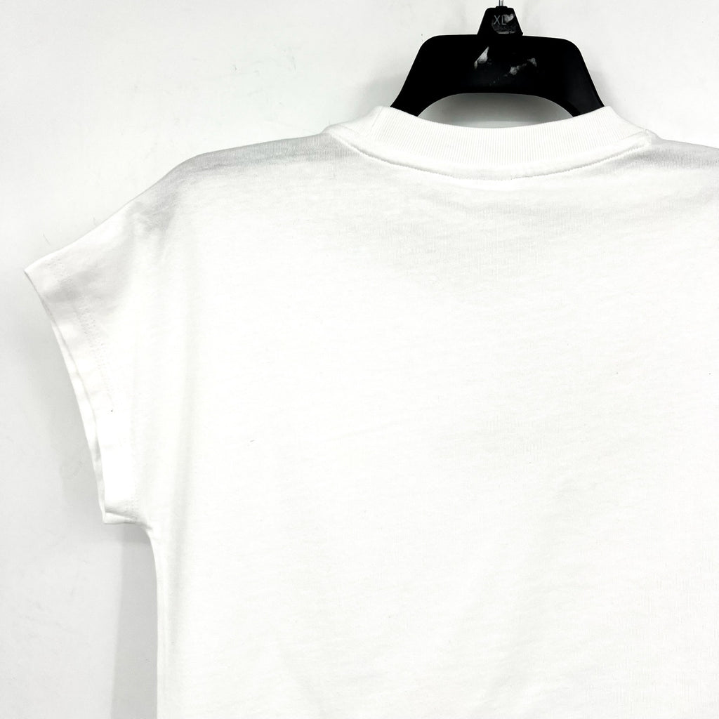 ADIDAS Women's Essentials Linear Single Tee Medium White Short Sleeve Logo NWT