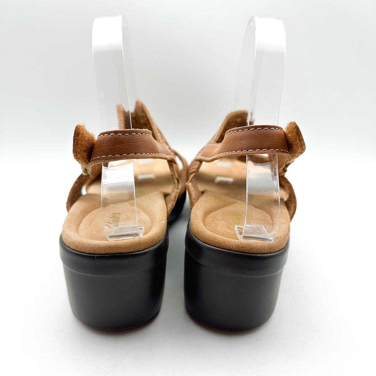 CLARKS Womens Tuleah Heeled Sandals Size 9 M EU 40 Tan Leather NWOB