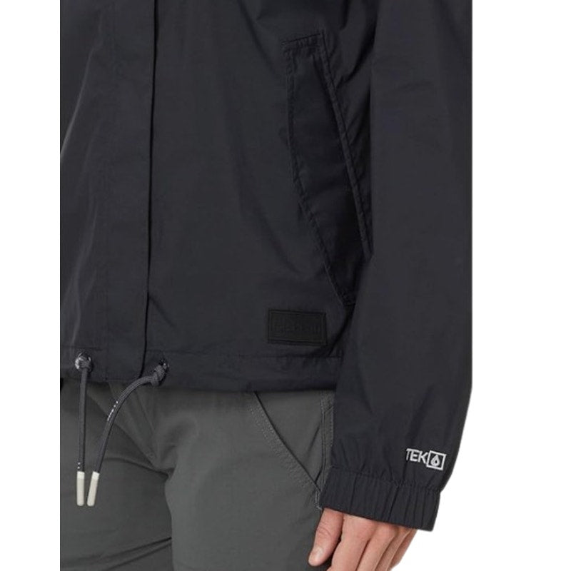 L.L. BEAN Women's Wharf Street Rain Jacket Large Reg Midnight Black Hooded NWT