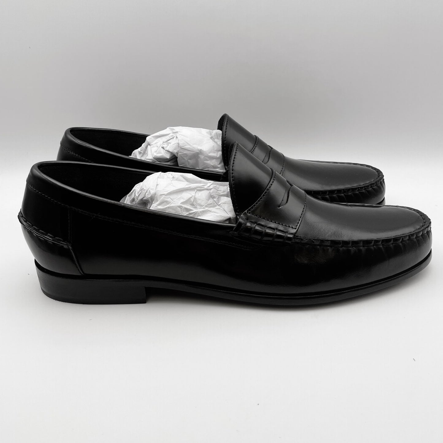 Florsheim Mens Berkley Penny Loafers US 14 D EU 47 Black Leather NIB