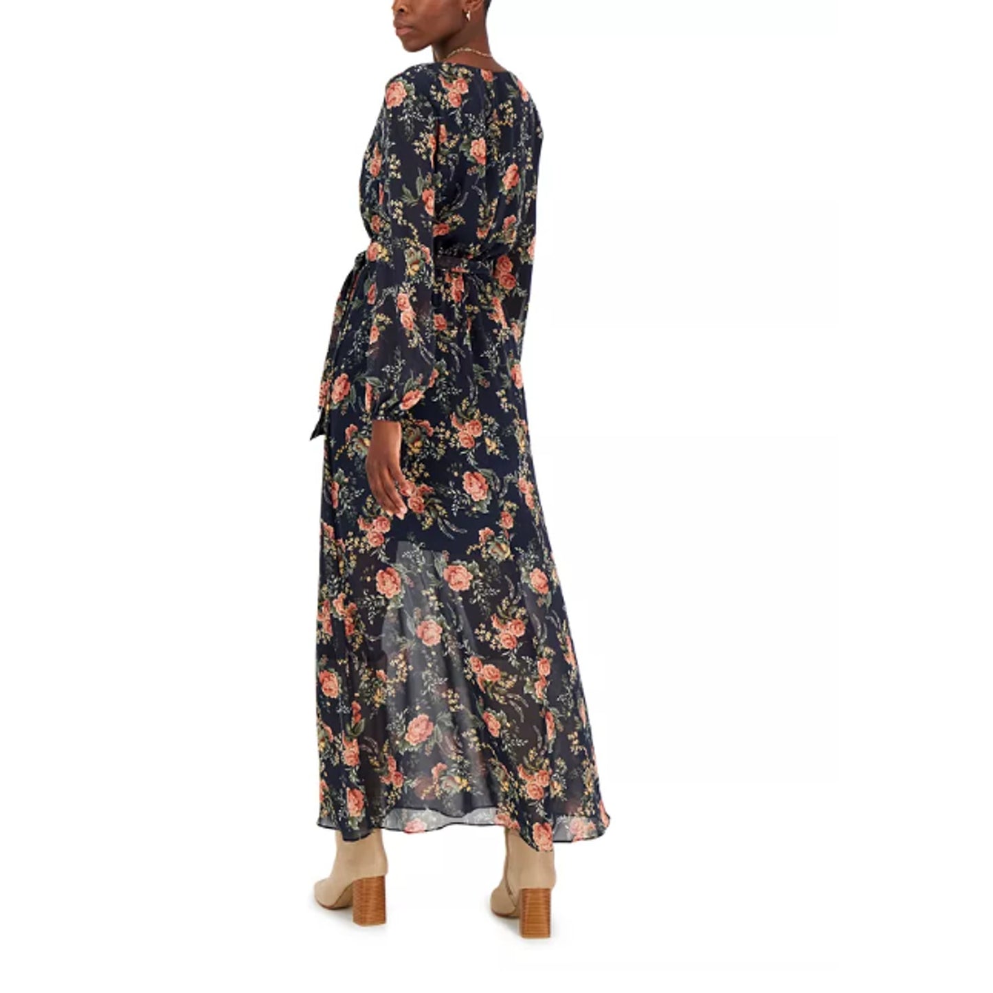 I.N.C. INTERNATIONAL CONCEPTS Maxi Dress 8 Blue Print Tidal Floral Boho NWT