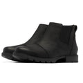 Sorel Womens Emelie lll Zip Bootie US 8.5 EU 39.5 Black Leather Waterproof NIB