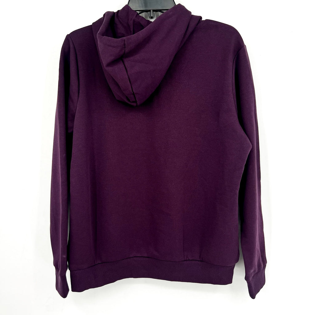 PUMA Womens Essentials Big Logo Hoodie Large Purple Sweatshirt Midnight Plum NWT