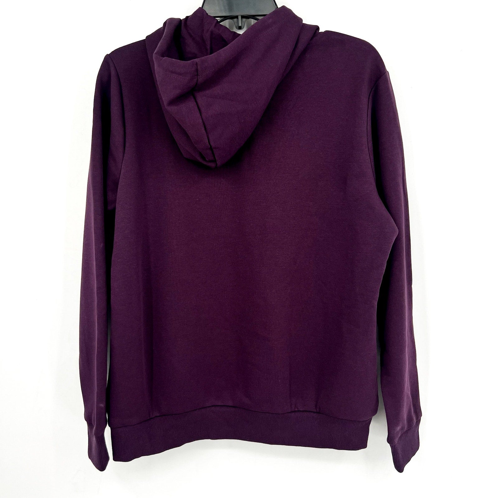 PUMA Womens Essentials Big Logo Hoodie Large Purple Sweatshirt Midnight Plum NWT