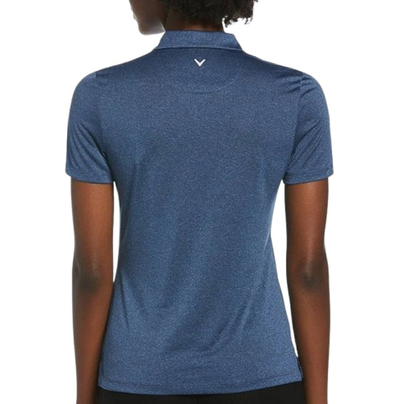CALLAWAY Womens 1/4 Zip Short Sleeve Golf Polo Shirt XS Blue Heather NWT