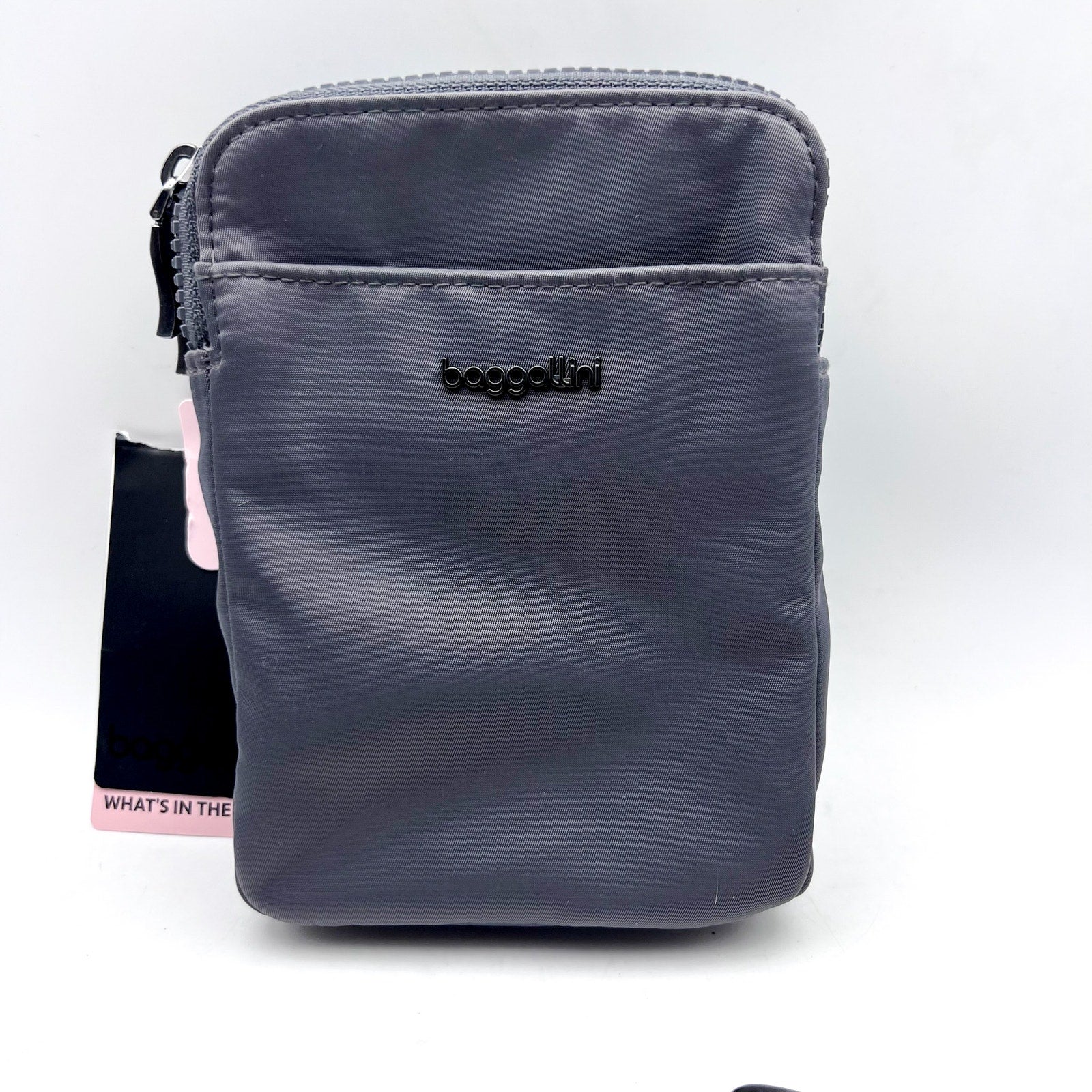 BAGGALLINI Women's Modern Take Two RFID Twill Crossbody Bag Grey NWT