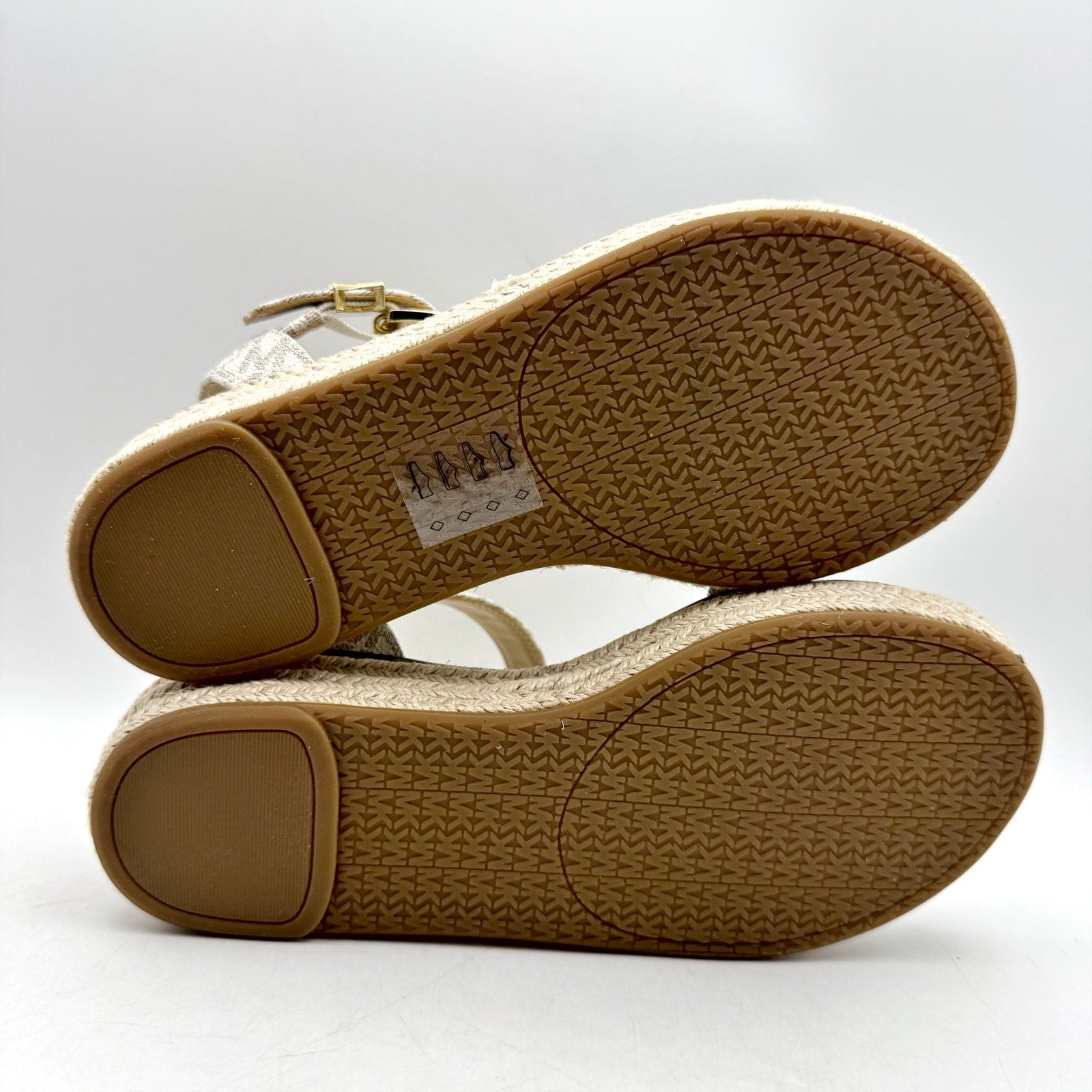 Michael Kors Womens Richie Espadrille Platform Wedge Sandals US 5.5 White NIB