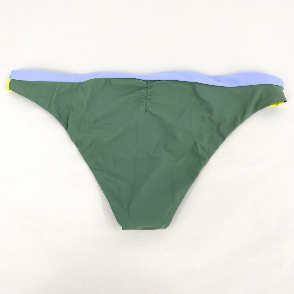 PRANA Women's Innix Bikini Bottom Medium Army Green Colorblock NWT