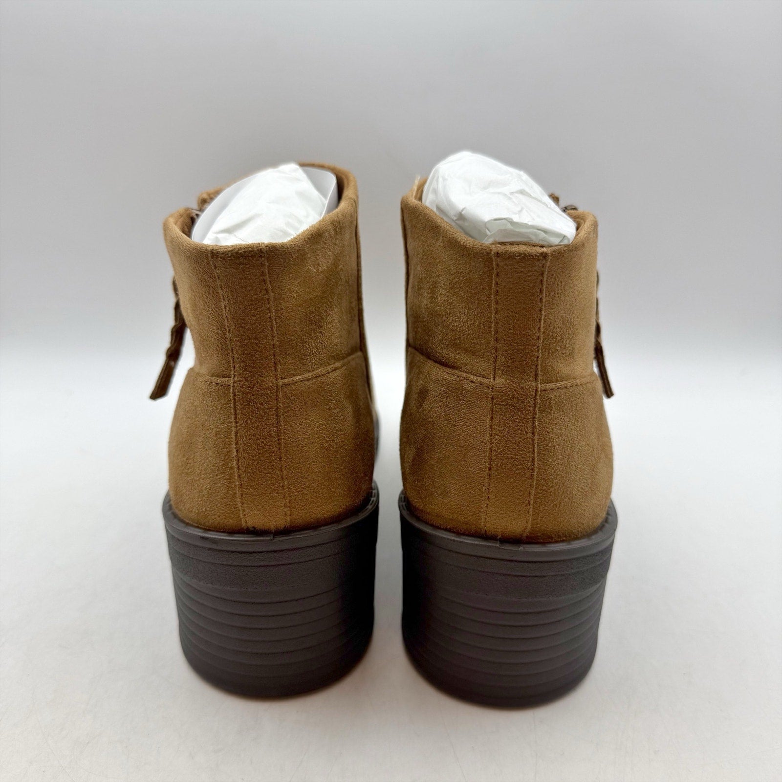 BZEES Womens Outgoing Ankle Booties Size 9 WIDE EU 40 Tan Boots NIB