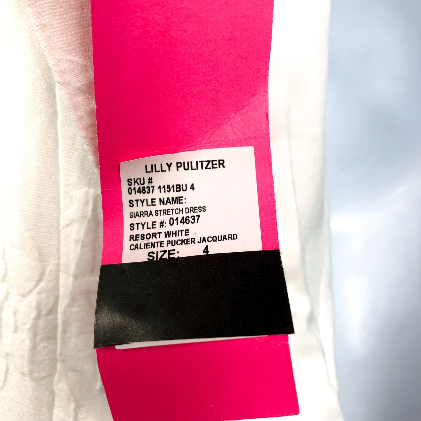 LILLY PULITZER Siarra Dress Size 4 White Caliente Pucker Jacquard Sleeveless NWT