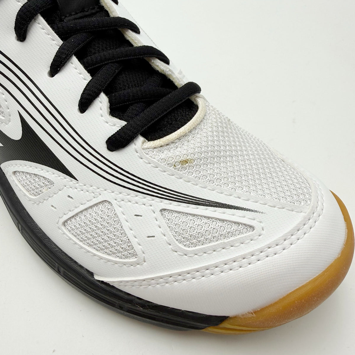 MIZUNO Womens Cyclone Speed 3 Volleyball Shoe Size 8 White Black Lace Up NWOB