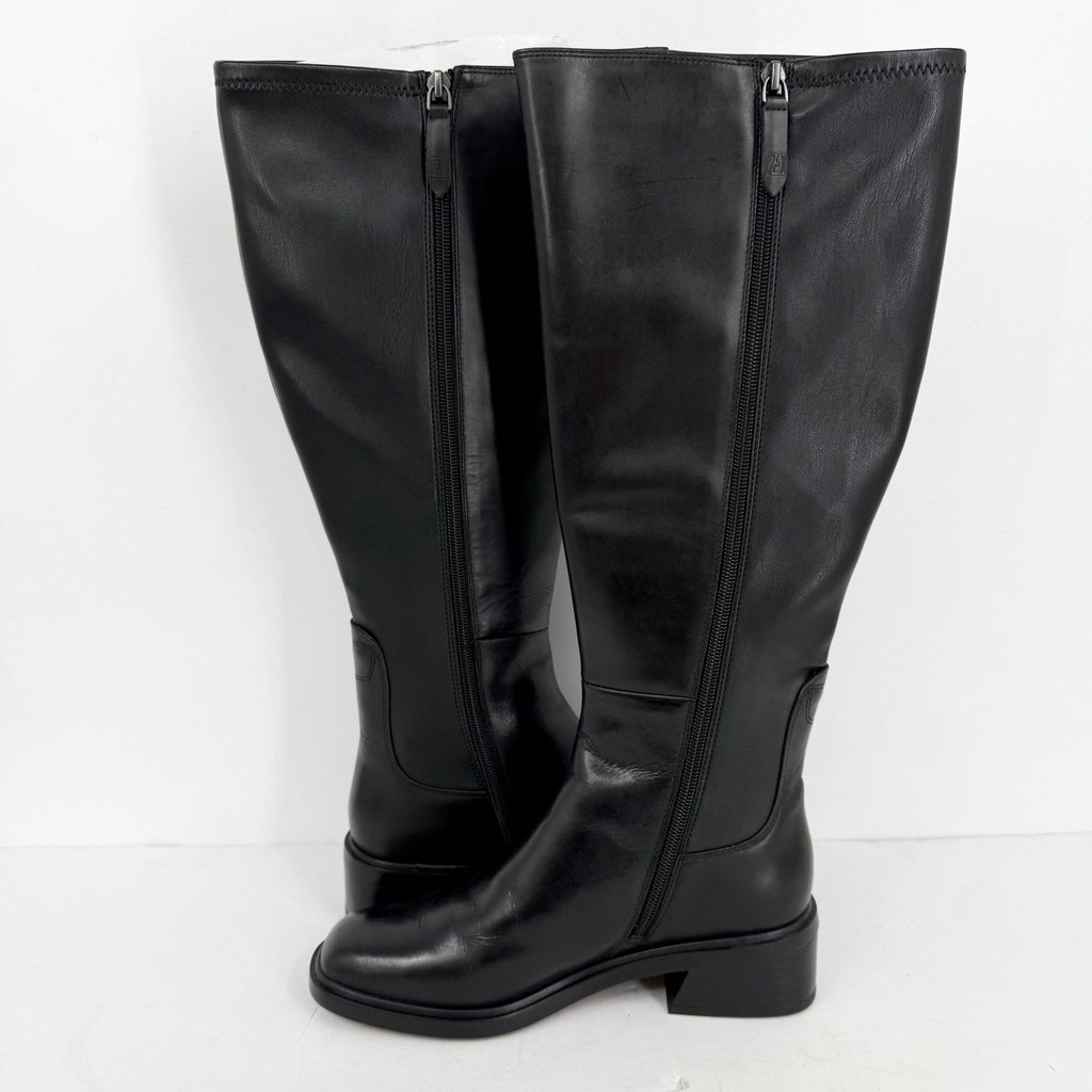 FRANCO SARTO Womens Giselle Knee High Boot Size 10 M EU 41 Black Leather NWOB