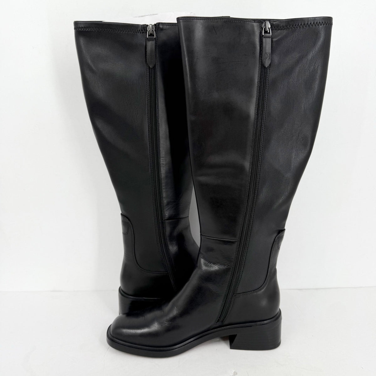 FRANCO SARTO Womens Giselle Knee High Boot Size 10 M EU 41 Black Leather NWOB