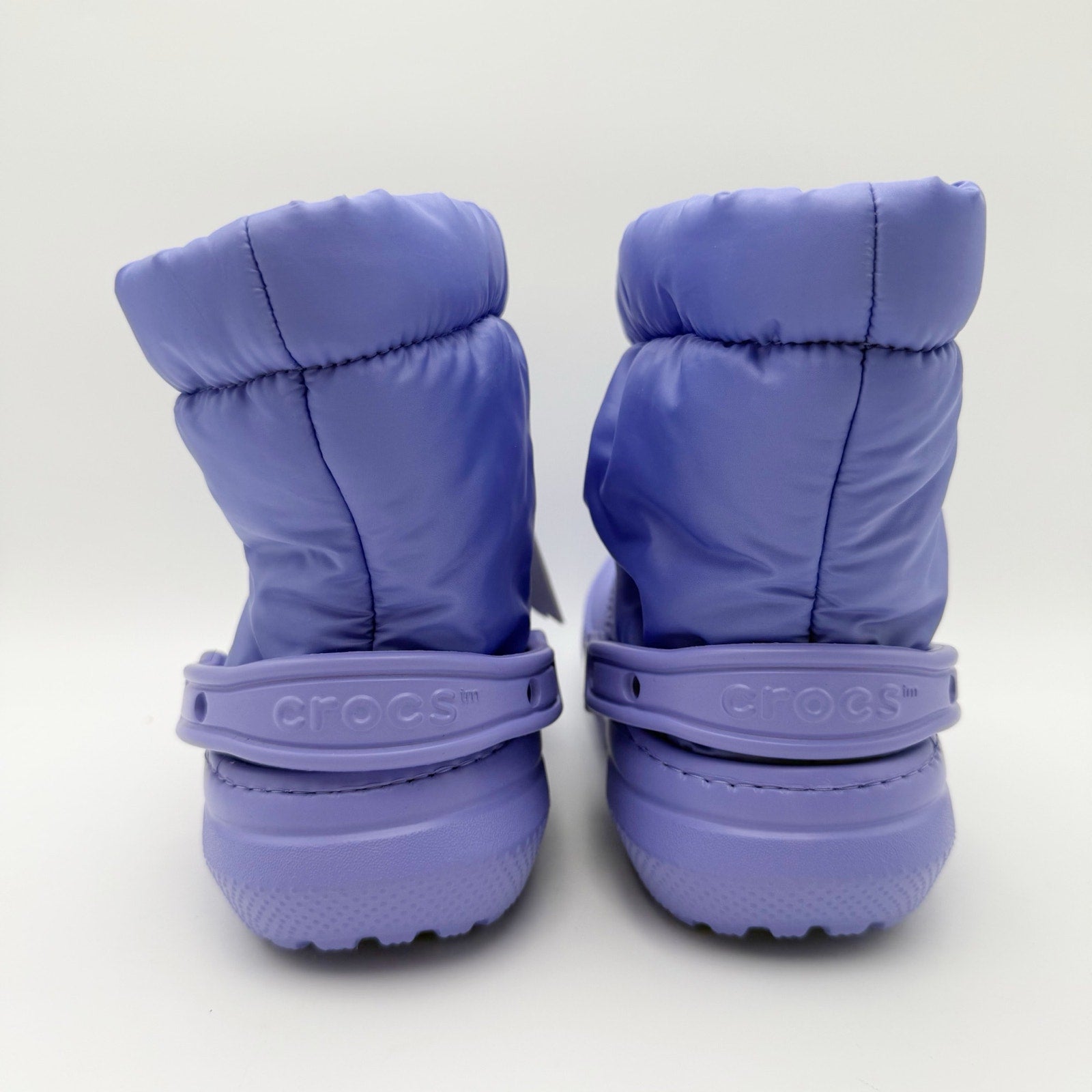 Crocs Womens Classic Lined Neo Puff Boots Size 6 Purple NWT