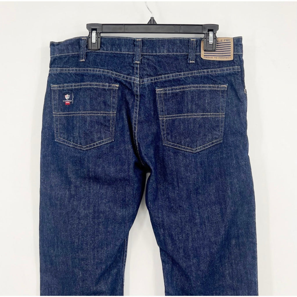 Tyndale Men's Versa Regular Fit Flex FR Jeans 34x30 Dark Blue NWOT