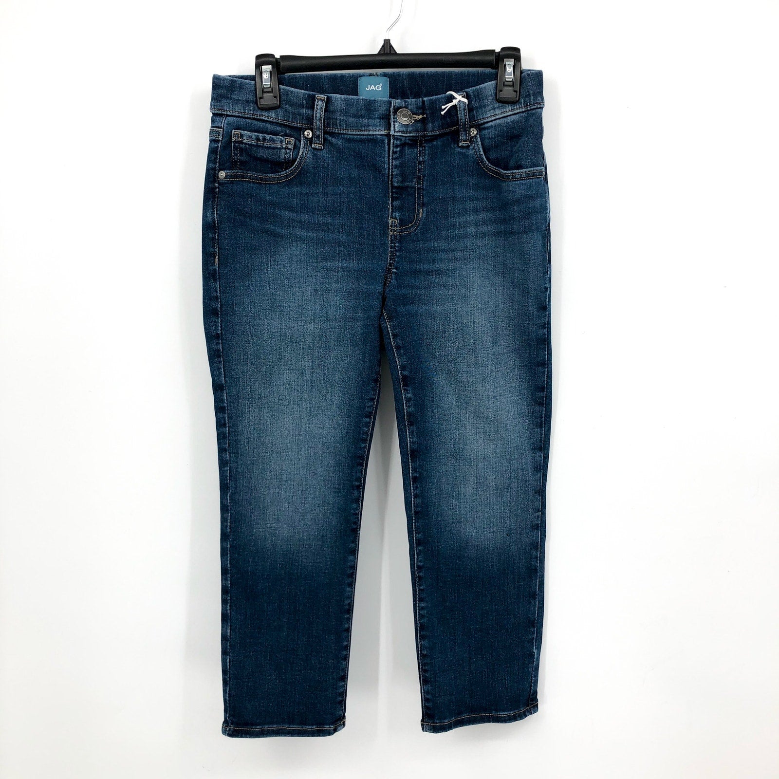 JAG Women's Maya Capri Jeans Size 6 Petite Night Blue Wash Stretch Mid Rise NWT