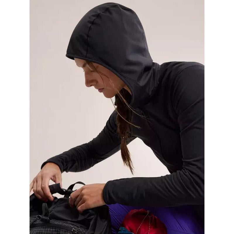 ARC'TERYX Women's Kyanite Lightweight Hoody Jacket Medium Black Full Zip NWOT