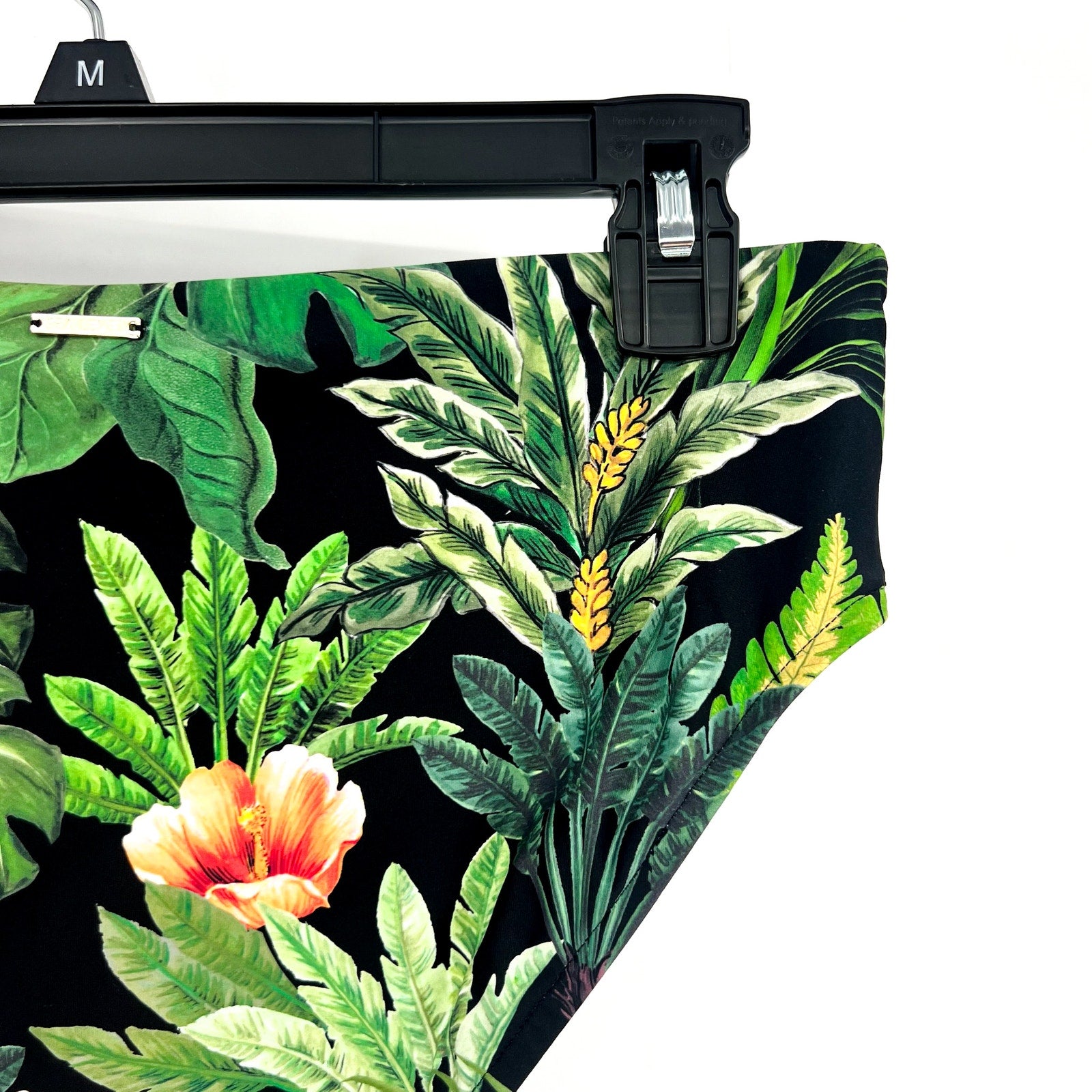 SEA LEVEL SWIM Women's Lotus Mid Rise Bikini Bottom Size 8 Black Green Print NWT