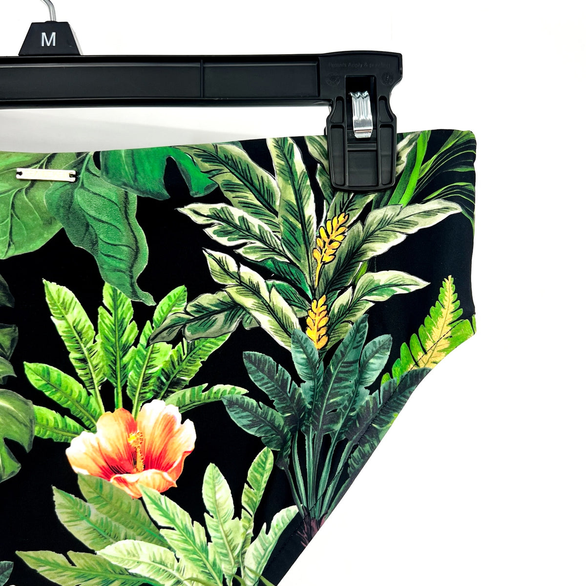 SEA LEVEL SWIM Women's Lotus Mid Rise Bikini Bottom Size 8 Black Green Print NWT