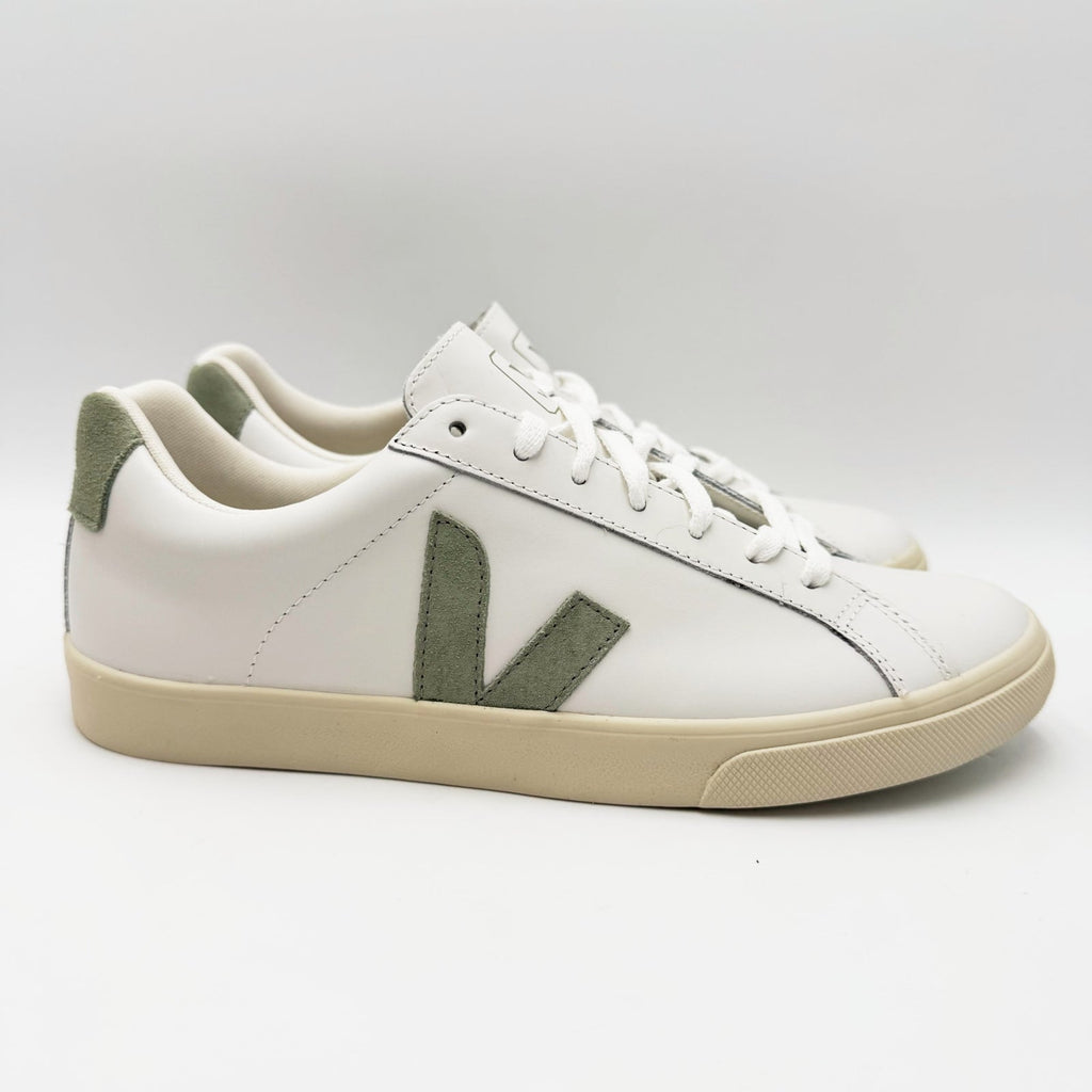 Veja Esplar Logo Casual Sneakers Womens 11 Mens 9 EU 42 White Green Leather NIB
